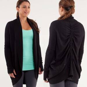 Lululemon Transformation Wrap Sweater Cardigan Black / Coal 4
